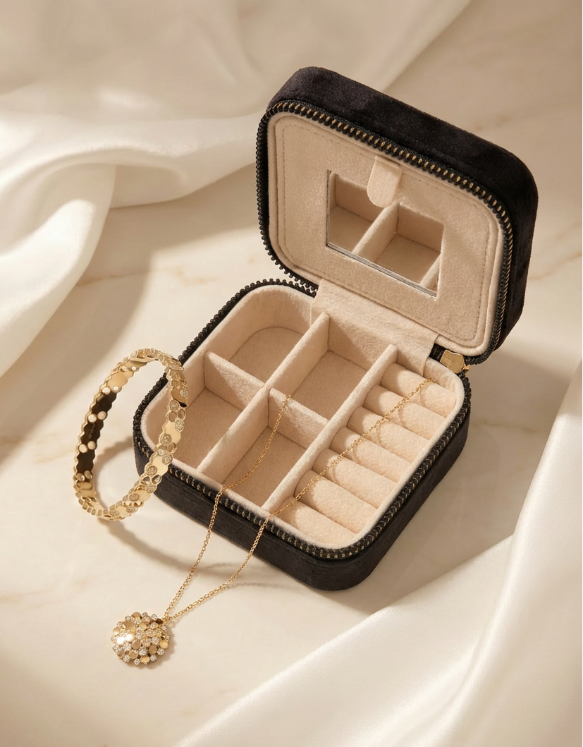 Ensemble SHAHY (Collier + Bracelet + trousse à bijoux offerte )