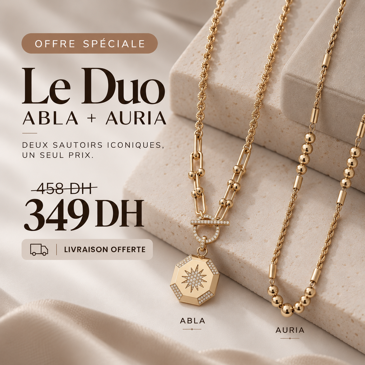 Duo ABLA + AURIA - offre spéciale 349 DH